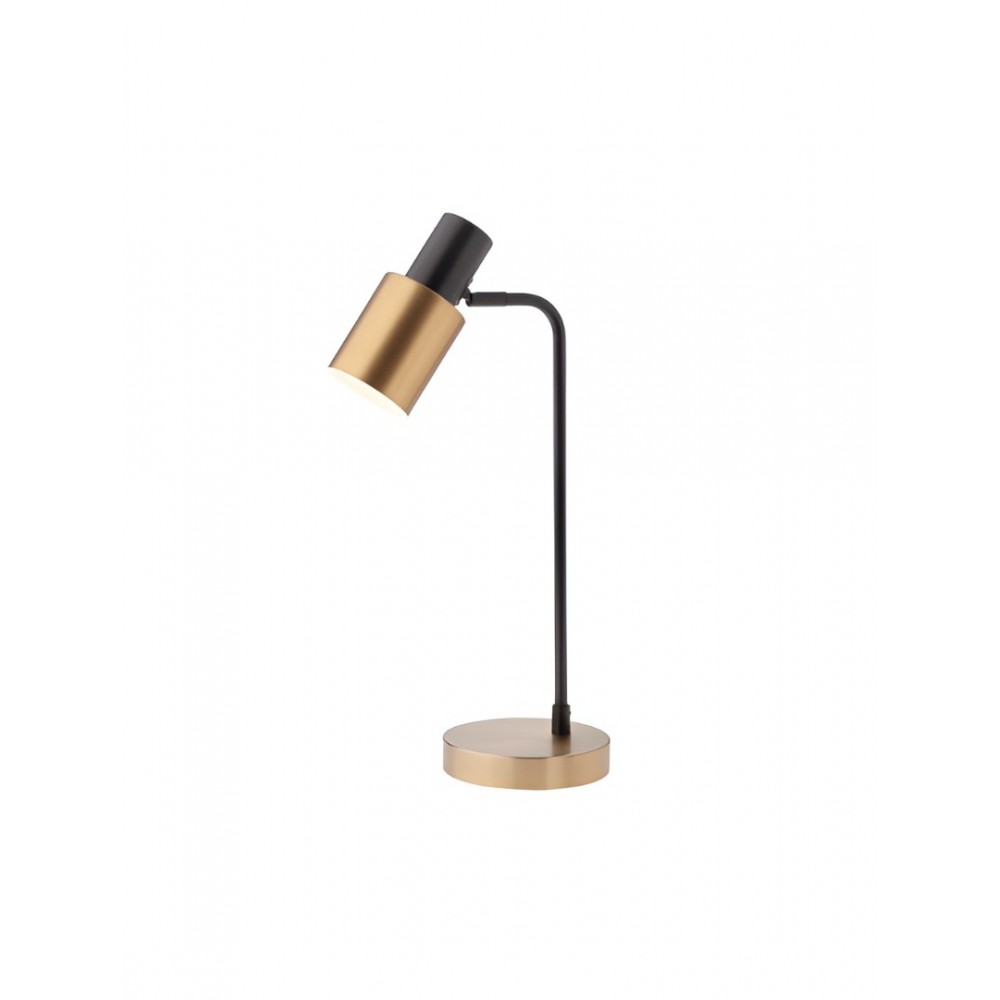 Table lamp Smarter Aurum, metal, sand black/antique brass, 1XE27, H.46 cm