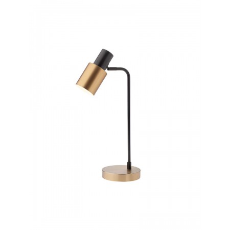 Table lamp Smarter Aurum, metal, sand black/antique brass, 1XE27, H.46 cm