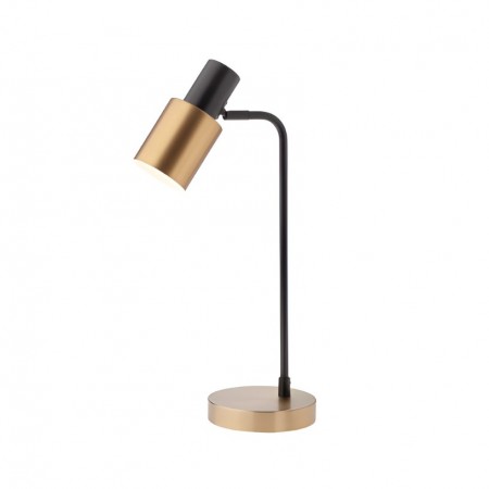Table lamp Smarter Aurum, metal, sand black/antique brass, 1XE27, H.46 cm
