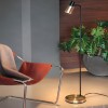 Floor lamp Smarter Aurum, metal, sand black/antique brass, 1XE27, H.144 cm