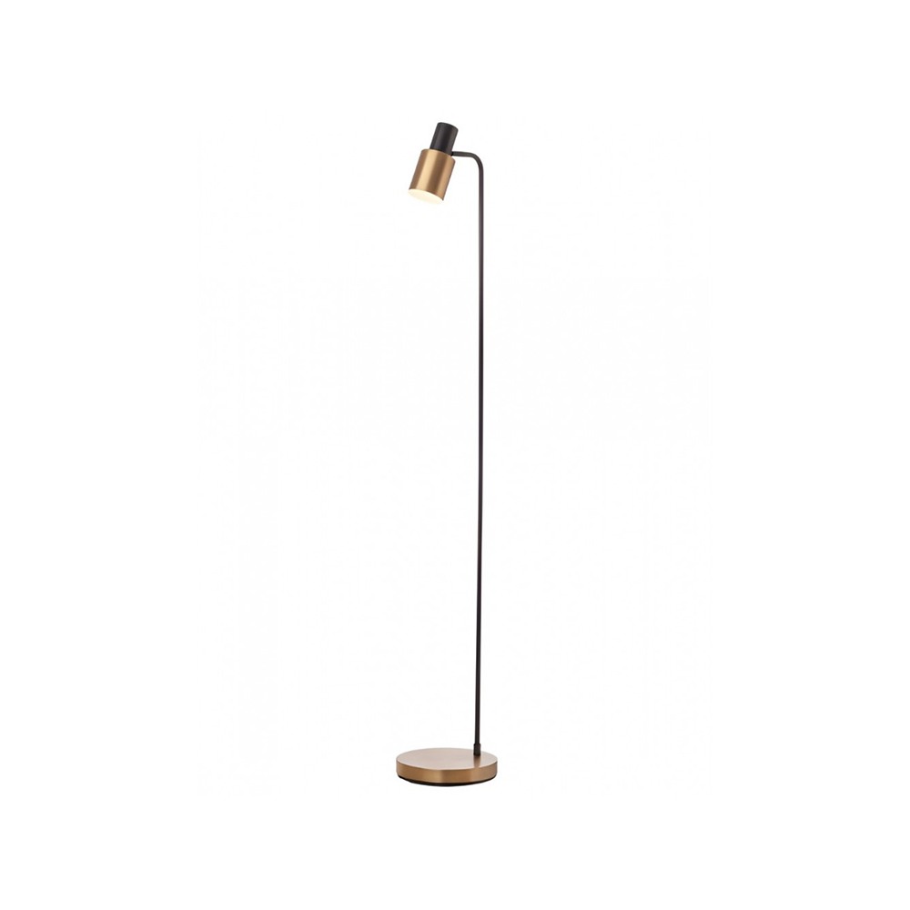 Floor lamp Smarter Aurum, metal, sand black/antique brass, 1XE27, H.144 cm