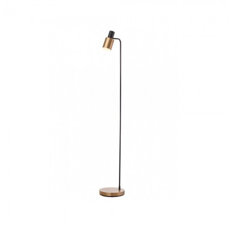 Floor lamp Smarter Aurum, metal, sand black/antique brass, 1XE27, H.144 cm