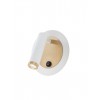 Wall lamp Smarter Closer, metal, sand white/brass, LED, 6W, 378 lumens, warm white 3000K, H.13 cm
