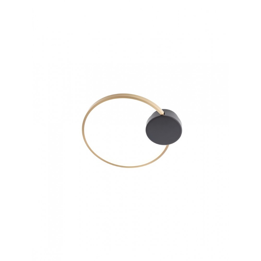 Wall lamp Smarter Atom, metal, sand black/brass, LED, 11W, 884 lumens, warm white 3000K, H.34 cm
