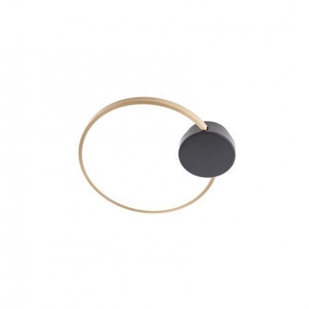 Wall lamp Smarter Atom, metal, sand black/brass, LED, 11W, 884 lumens, warm white 3000K, H.34 cm