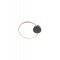 Wall lamp Smarter Atom, metal, sand black/brass, LED, 11W, 884 lumens, warm white 3000K, H.34 cm