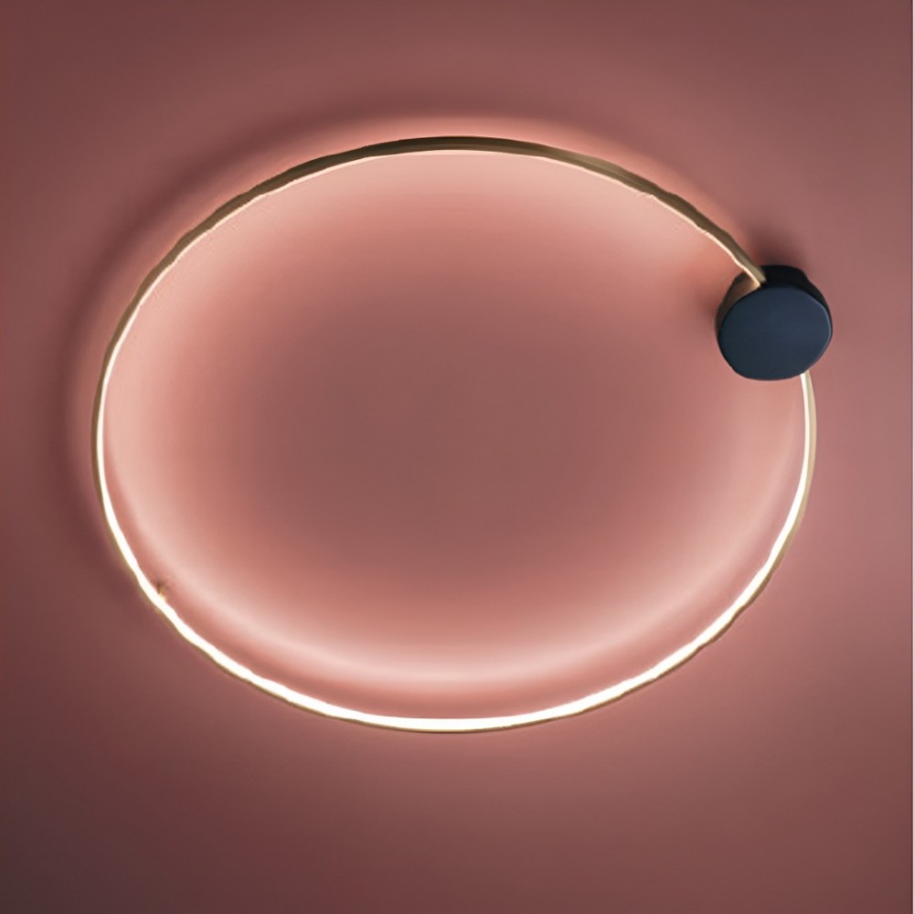 Ceiling lamp Smarter Atom, metal, sand black/brass, LED, 20W, 1641 lumens, warm white 3000K, D.60 cm
