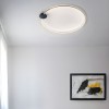 Ceiling lamp Smarter Atom, metal, sand black/brass, LED, 23W, 1858 lumens, warm white 3000K, D.80 cm