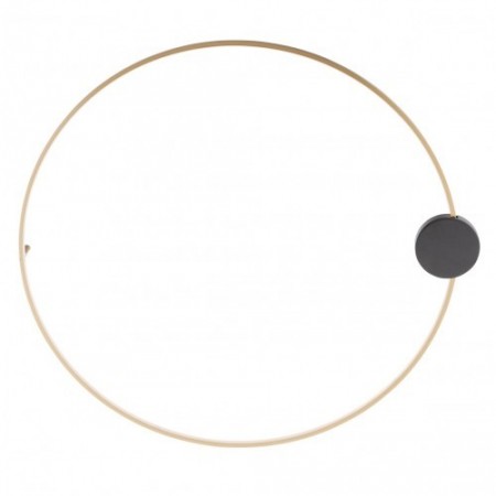Ceiling lamp Smarter Atom, metal, sand black/brass, LED, 23W, 1858 lumens, warm white 3000K, D.80 cm