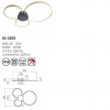 Ceiling lamp Smarter Atom, metal, sand black/brass, LED, 20W, 1578 lumens, warm white 3000K, L.50 cm