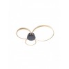 Ceiling lamp Smarter Atom, metal, sand black/brass, LED, 20W, 1578 lumens, warm white 3000K, L.50 cm