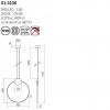 Suspension Smarter Atom, metal, sand black/brass, LED, 11W, 887 lumens, warm white 3000K, D.40 cm