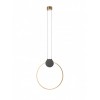 Suspension Smarter Atom, metal, sand black/brass, LED, 11W, 887 lumens, warm white 3000K, D.40 cm