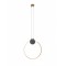 Suspension Smarter Atom, metal, sand black/brass, LED, 11W, 887 lumens, warm white 3000K, D.40 cm