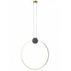 Suspension Smarter Atom, metal, sand black/brass, LED, 20W, 1641 lumens, warm white 3000K, D.60 cm