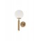 Wall lamp Smarter Haiku, metal, opal glass, brass, 1XE14, H.34 cm