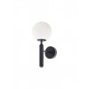 Wall lamp Smarter Haiku, metal, opal glass, sand black, 1XE14, H.34 cm