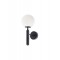 Wall lamp Smarter Haiku, metal, opal glass, sand black, 1XE14, H.34 cm