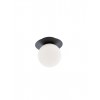 Ceiling lamp Smarter Haiku, metal, opal glass, sand black, 1XE14, D.18 cm