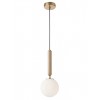 Suspension Smarter Haiku, metal, opal glass, brass, 1XE14, D.15 cm