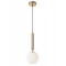 Suspension Smarter Haiku, metal, opal glass, brass, 1XE14, D.15 cm