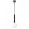 Suspension Smarter Haiku, metal, opal glass, sand black, 1XE14, D.15 cm