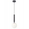 Suspension Smarter Haiku, metal, opal glass, sand black, 1XE14, D.15 cm