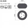 Ceiling lamp Smarter Croket, metal, matt gold, 3XE27, D.40 cm