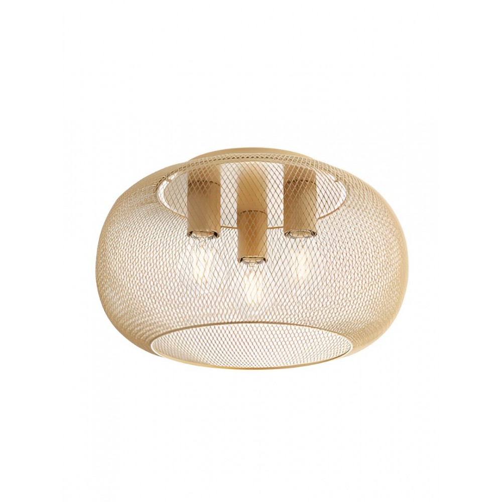 Ceiling lamp Smarter Croket, metal, matt gold, 3XE27, D.40 cm