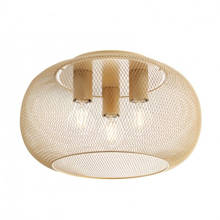Ceiling lamp Smarter Croket, metal, matt gold, 3XE27, D.40 cm