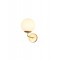 Wall lamp Smarter Bowling, metal, opal white glass, matt gold, 1XE27, H.24 cm