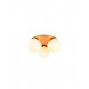 Ceiling lamp Smarter Bowling, metal, opal white glass, matt gold, 3XE27, D.40 cm