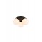 Ceiling lamp Smarter Bowling, metal, opal white glass, sand black, 3XE27, D.40 cm