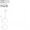 Suspension Smarter Bowling, metal, opal white glass, matt gold, 1XE27, D.25 cm