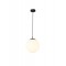Suspension Smarter Bowling, metal, opal white glass, sand black, 1XE27, D.25 cm