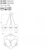Suspension Smarter Bowling, metal, opal white glass, matt gold, 6XE14, D.70 cm
