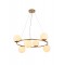 Suspension Smarter Bowling, metal, opal white glass, matt gold, 6XE14, D.70 cm