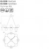 Suspension Smarter Bowling, metal, opal white glass, matt gold, 8XE14, D.88 cm