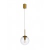 Suspension Smarter Global, metal, glass, brass, 1XE14, D.15 cm