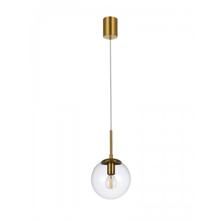 Suspension Smarter Global, metal, glass, brass, 1XE14, D.15 cm