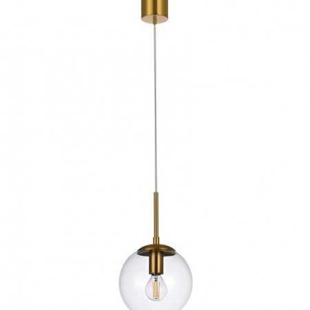 Suspension Smarter Global, metal, glass, brass, 1XE14, D.15 cm