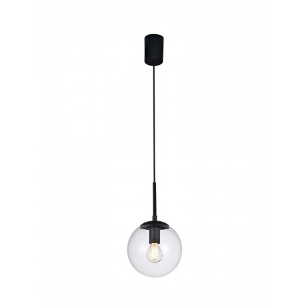 Suspension Smarter Global, metal, glass, sand black, 1XE14, D.15 cm