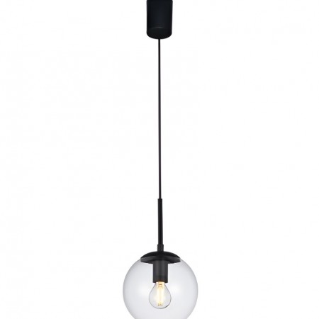 Suspension Smarter Global, metal, glass, sand black, 1XE14, D.15 cm