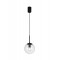 Suspension Smarter Global, metal, glass, sand black, 1XE14, D.15 cm