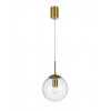 Suspension Smarter Global, metal, glass, brass, 1XE27, D.20 cm