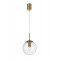 Suspension Smarter Global, metal, glass, brass, 1XE27, D.20 cm