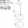 Suspension Smarter Global, metal, glass, sand black, 1XE27, D.25 cm