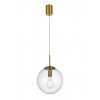 Suspension Smarter Global, metal, glass, brass, 1XE27, D.25 cm