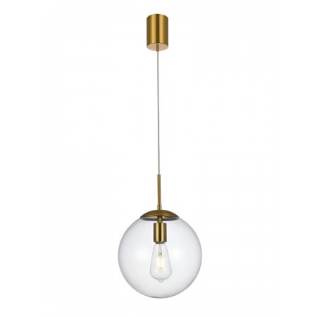 Suspension Smarter Global, metal, glass, brass, 1XE27, D.25 cm