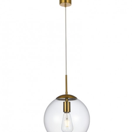 Suspension Smarter Global, metal, glass, brass, 1XE27, D.25 cm